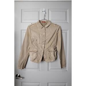 90's Prada Linea Rosa Utilitarian Button Tan Khaki Jacket